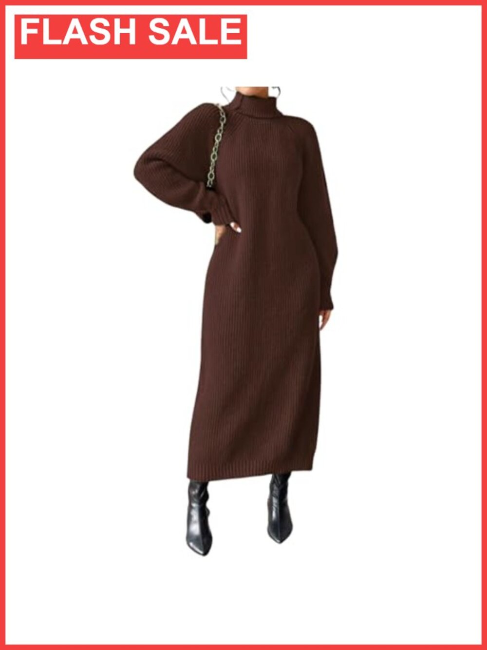 Womens Oversized Maxi Sweater Dress Turtleneck Long Sleeve Chunky Knit Pullover